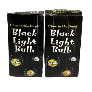 Black Light Bulb Glow In The Dark Vintage Pumpkin Hollow Halloween (2)